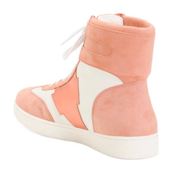 VALENTINA RANGONI Made In Italy Leather Velocis High Top Sneakers - Picture 2 of 3